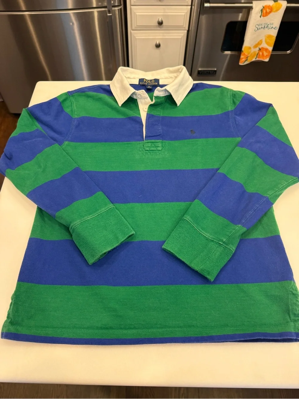 Ralph Lauren Boys 4 PCS Set 2 Shorts, Striped Rugby & Button Down Shirt Sz 10-12
